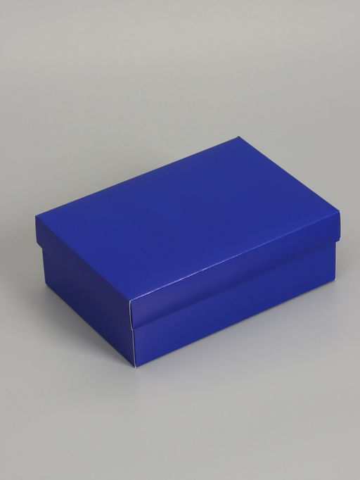 Цена за 5 шт. Коробка складная, крышка-дно, синяя, 21×15×7 см