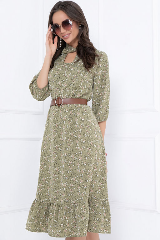 ПЛАТЬЕ НОГАРА (ХАКИ ФЛОВЕРС) - Bellovera фото 7