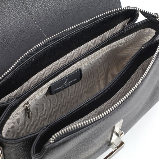 Женская кожаная сумка Sergio Valentini SV-8571 Блек  фото 4