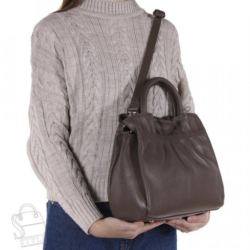 Сумка женская кожаная 8506VG gray Vitelli Grassi