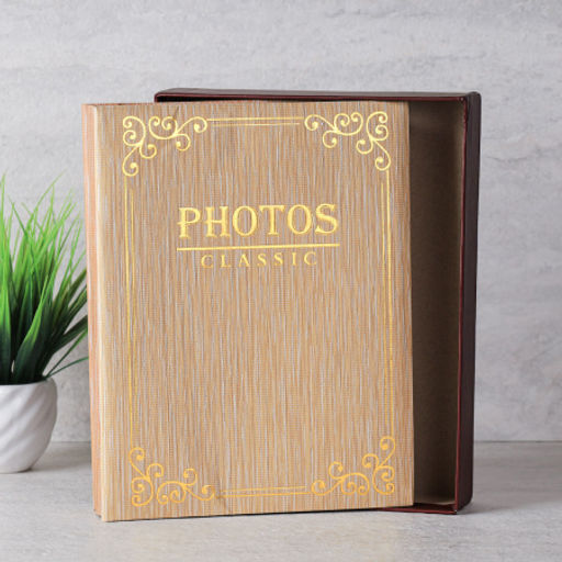 Цена за 1 шт. Фотоальбом 200 фото 10х15 / 4622 /уп 36/ (Коричневый) - Галеонтрейд фото 2