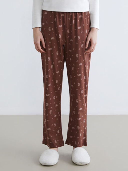 Beli Lastikli Desenli Kad?n Pijama Alt