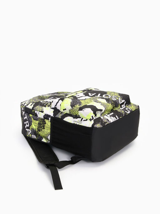 Рюкзак школьный на молнии, с карманами, с принтом, размер 30?13?42 см, голубой/серый