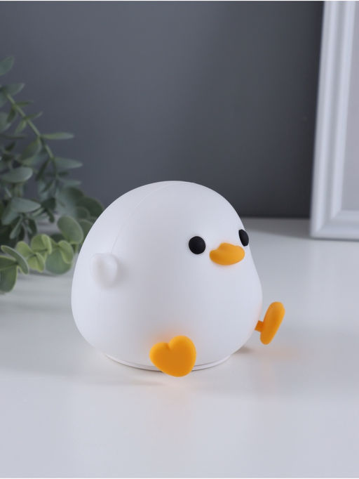 Фигурка светящаяся RISALUX «Утенок», 2 Вт, LED-ночник антистресс, RGB, USB, 10×12×9.5 см