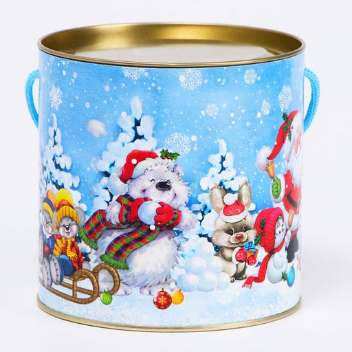 Подарочная новогодняя коробка - тубус Игра в снежки 120?120 мм - Simaland фото 2