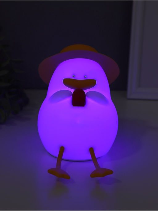 Фигурка светящаяся RISALUX «Утка в отпуске», 2 Вт, LED-ночник антистресс, RGB, USB, 10×8.5×14.5 см