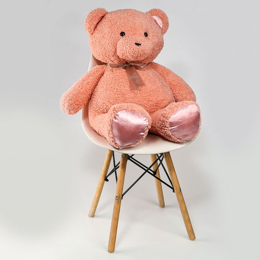 Мягкая игрушка Медведь, 90 см, с бантиком, цвет розовый - Simaland фото 4