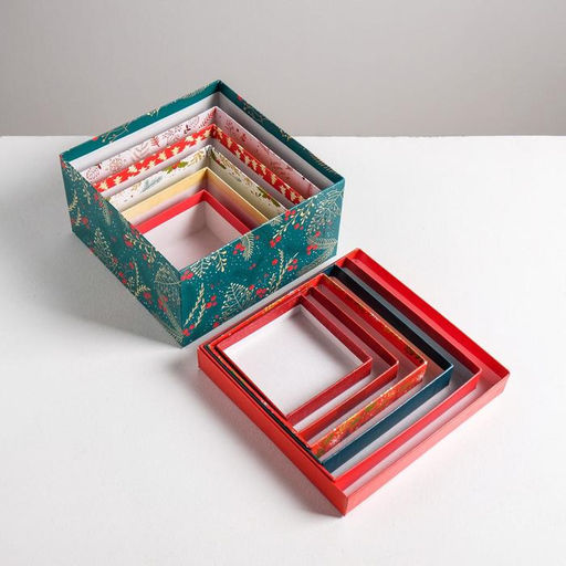 Набор подарочных коробок 6 в1 Happy new year, 10 10 6 - 20 20 11 см - Дарите счастье фото 12