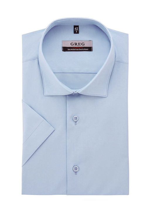 Сорочка мужская короткий рукав GREG 220/107/6403/Z STRETCH  фото 2