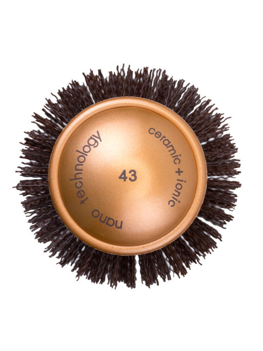 Kristaller Термобрашинг для укладки волос / Ceramic + Ionic TG-X16/43, 43 мм, коричневый