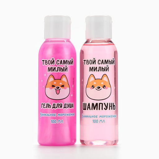 Подарочный набор косметики «Корги», шампунь для волос и гель для душа, 2×100 мл, Beauty Fox