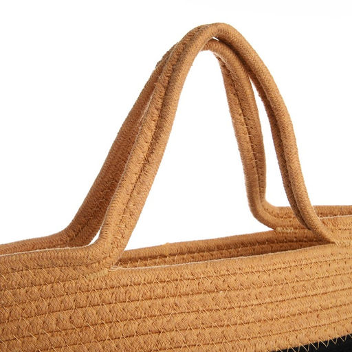 Сумка женская плетёная без застёжки, цвет чёрный/бежевый - Simaland фото 4