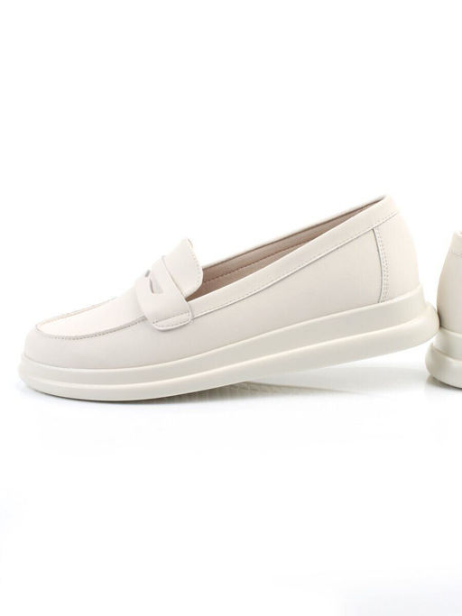 03-M37-11 MILK Лоферы женские (натуральная кожа)