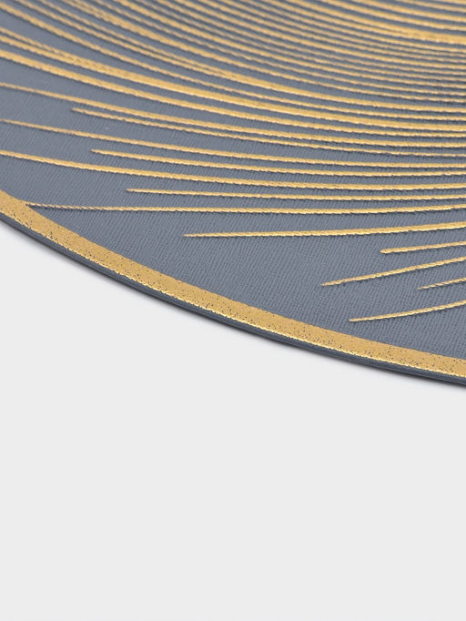 Салфетки сервировочные «Доляна. Вихрь», 4 шт., d=38 см, золотые