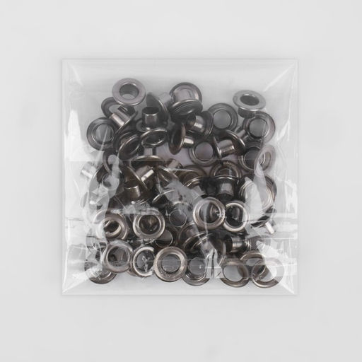 Цена за 50 шт. Люверс, d = 6 мм, цвет чёрный никель - Simaland фото 2