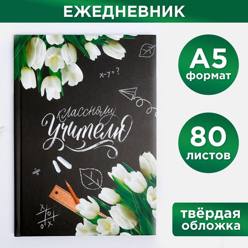 Ежедневник Классному Учителю, твердая обложка, формат А5, 80 листов