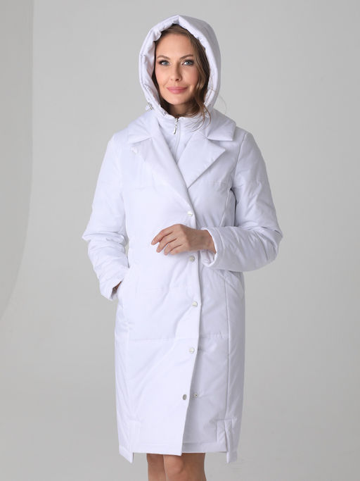 24328 Полупальто дем. белый - Dizzyway фото 4