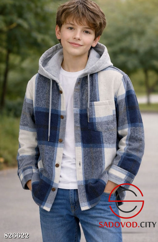 Тёплые байковые рубашки в клетку на меху