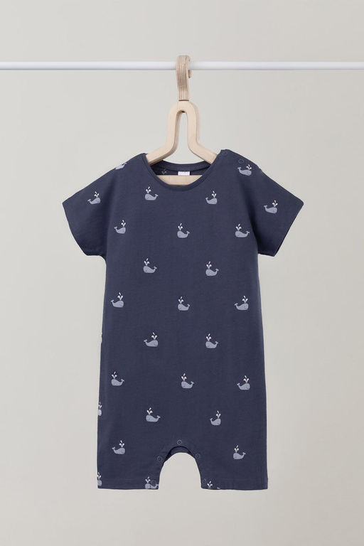 К 6294/стальной,маленькие киты полукомбинезон (песочник) яс