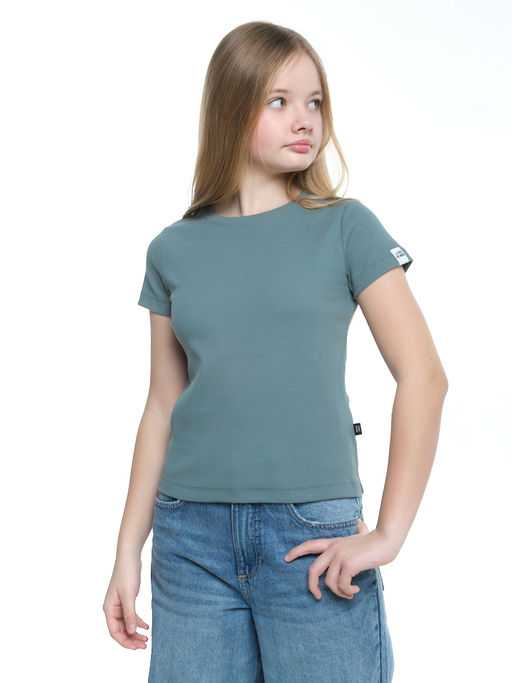 Футболка в рубчик 22-0210 хаки