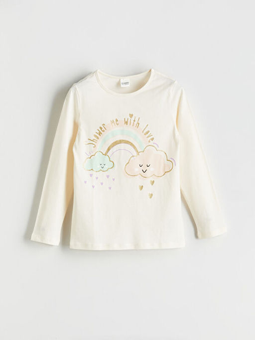 Bisiklet Yaka K?z ?ocuk Pijama ?st