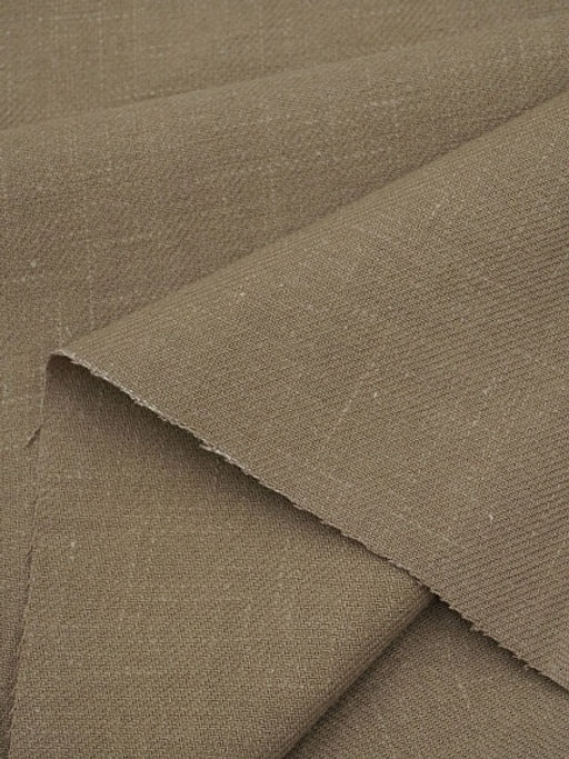 Конопля с хлопком-диагональ цв.Св.кофейный, ш.1.4м, конопля-80%, хлопок-20%, 246гр/м.кв - Купава фото 4