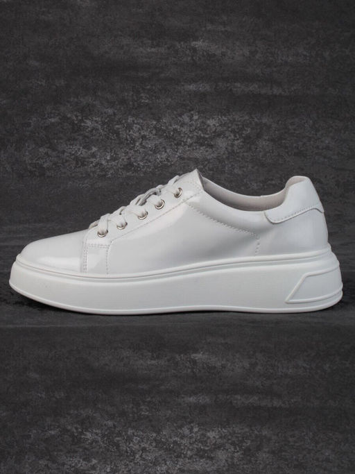 05-PDD215-2 WHITE Кроссовки женские (натуральная кожа)