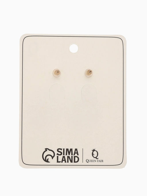 Серьги со стразами "Овал грань", цвет изумрудный в золоте