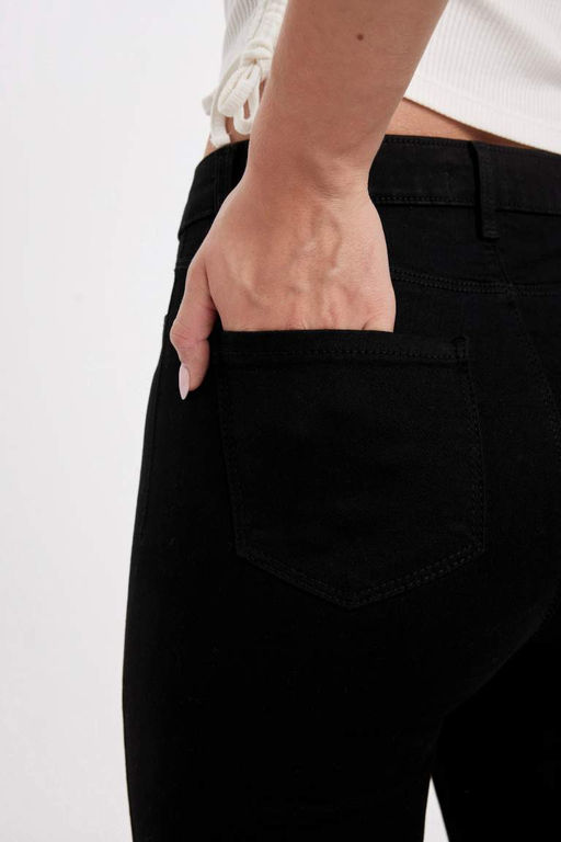 Джинсовые брюки длиной до щиколотки с высокой талией - Defacto фото 5