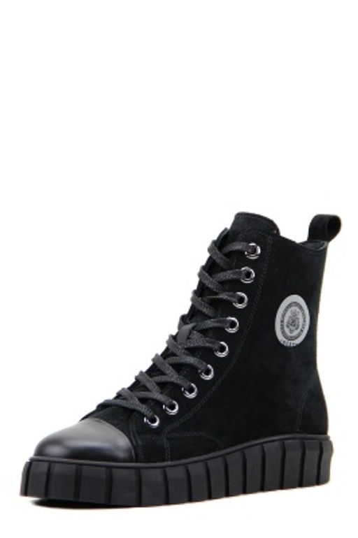 Ботинки 215.1918bl. black w / Шерсть