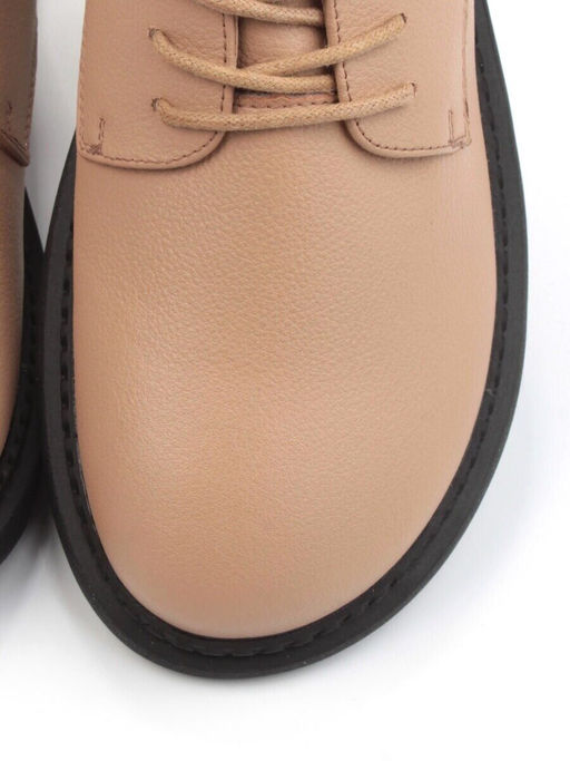 03-DCO125-1 DK. BEIGE Полуботинки женские (натуральная кожа)