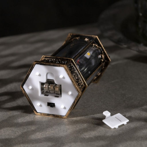 Светодиодная фигура «Снеговик в ротонде» 6.3×14×6.3 см, пластик, батарейки AG13×3 (в комплекте), свечение тёплое белое