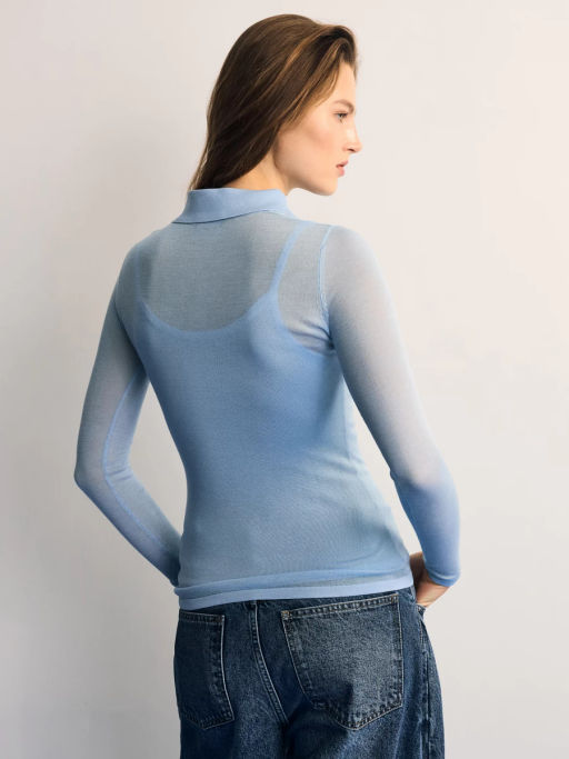 Двухслойный джемпер с молнией / Zarina фото 6