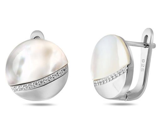 Серьги, перламутр, BY-4991