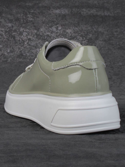05-PDD215-3 GRAY GREEN Кроссовки женские (натуральная кожа) - Фабричный китай фото 8