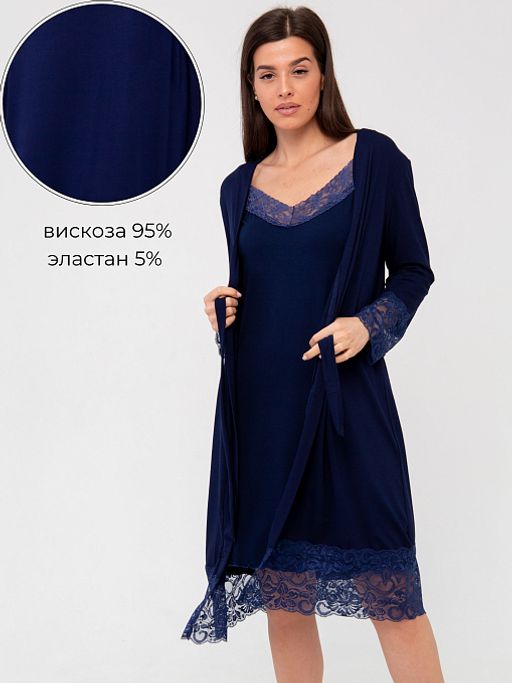 Комплект Нежность_4010/темно-синий - Ihomelux фото 12