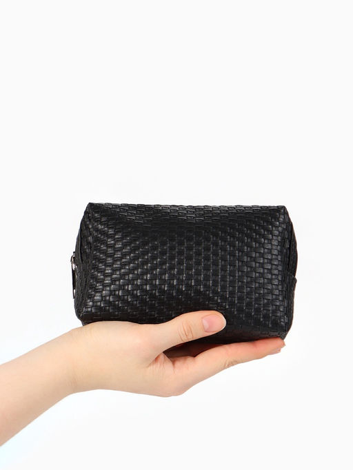 Косметичка универсальная, искусственная кожа, на молнии, чёрная