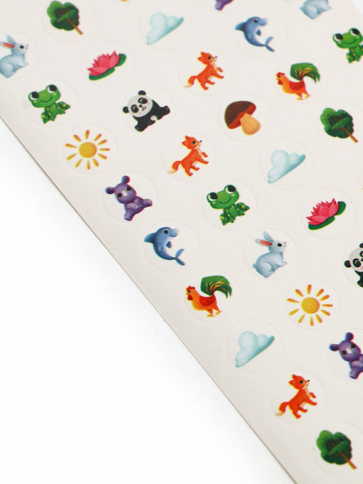 Цена за 3 шт. Наклейки детские оценки «Животные», 7×16 см, 10 листов