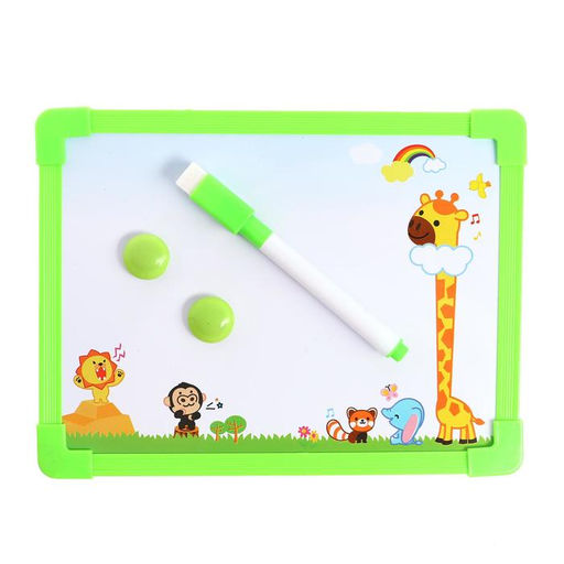 Доска для рисования магнитная с маркером-стиралкой и 2 магнитами, МИКС