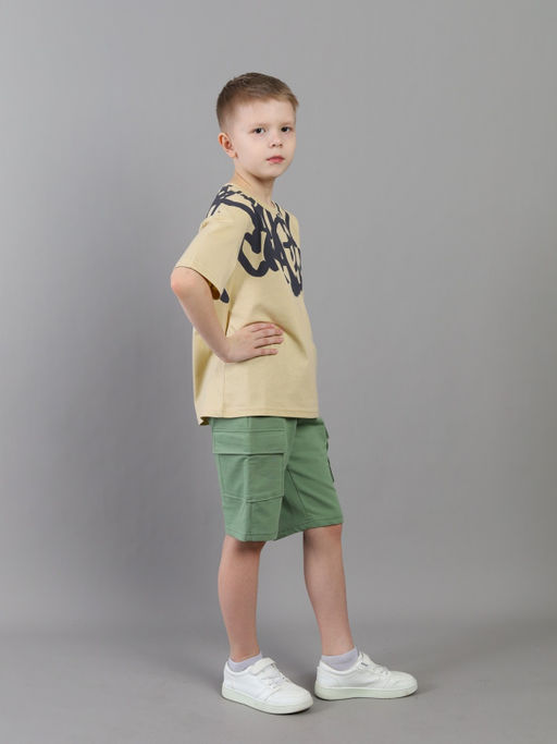 CRB wear / CSJB 64120-31K Футболка для мальчика,бежевый/Ex.Cherubino  фото 2