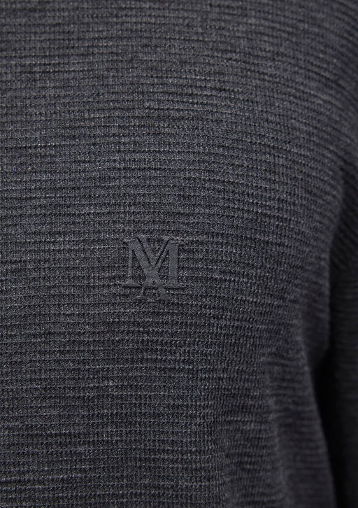 Uzun Kollu Gri Tisort - Mavi фото 6