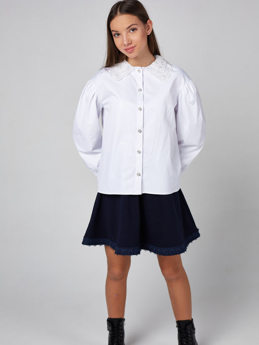 Блузка текстильная молочный 232232112 - Nota bene фото 2