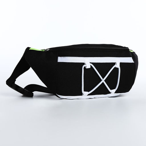 Сумка поясная со шнуровкой, цвет чёрный - Nazamok фото 3