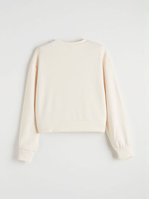 Bask?l? K?z ?ocuk Soft Touch Sweatshirt ve E?ofman Alt?