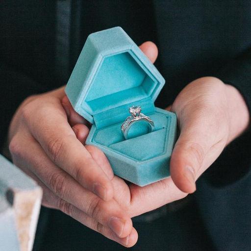 Футляр под серьги, кольцо Кристалл, бархатный, 6.5?6 см, голубой