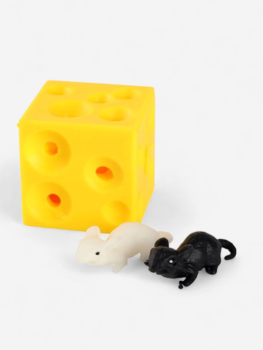 Антистресс игрушка «Сыр», мялка с мышками