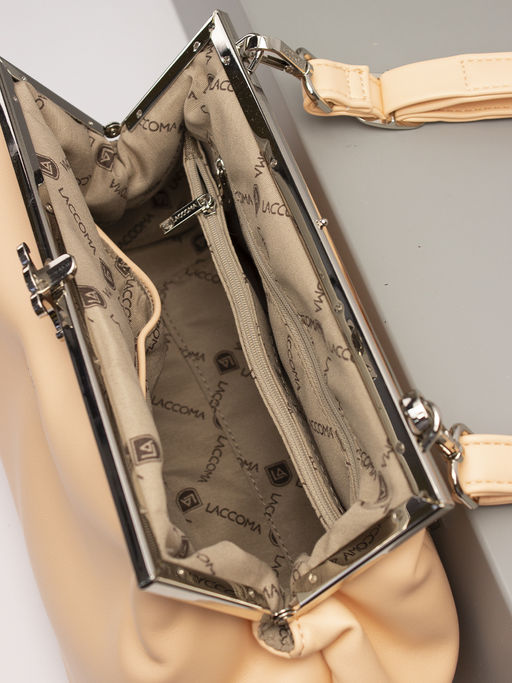 LACCOMA сумка Фиона-Ф826-абрикосовый эко кожа хлопок