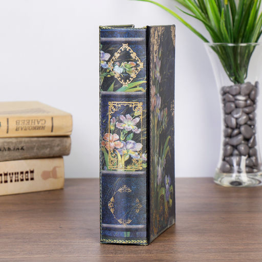 Шкатулка книга-сейф «Ирисы», тиснение, 21×13×5 см