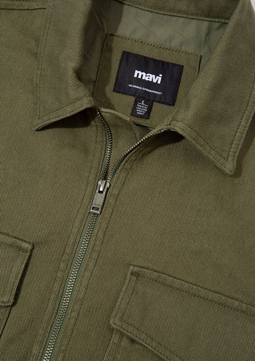 Cep Detayl? Haki Bomber Ceket - Mavi фото 6