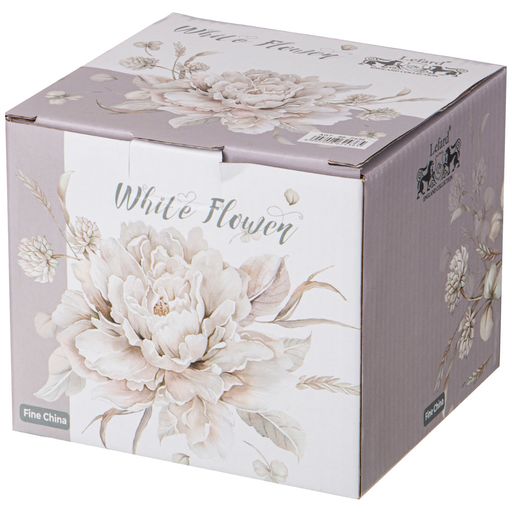 ВАЗА НА НОЖКЕ LEFARD БЕЛЫЙ ЦВЕТОК 13*11 СМ  фото 2